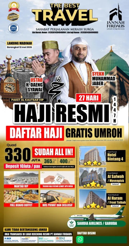 Haji VIP tanpa antri 2026